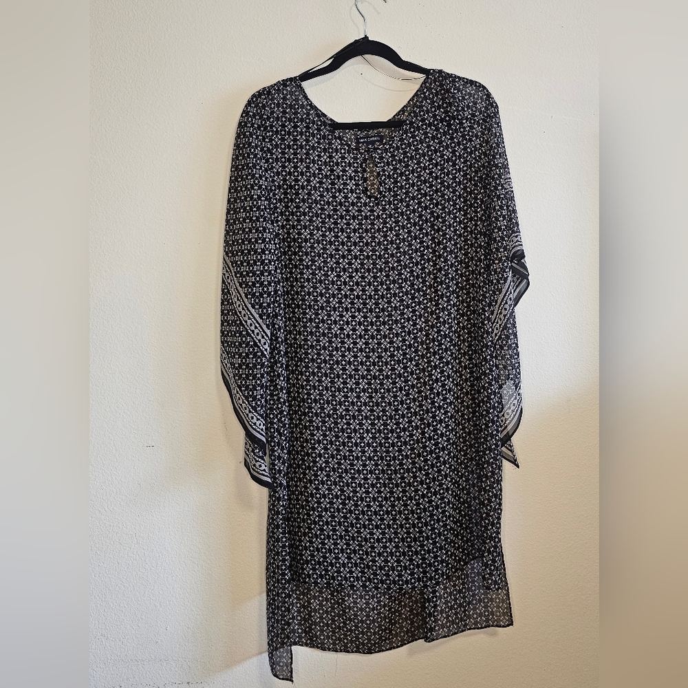 MAX STUDIO Blk White Print Tunic-M-New